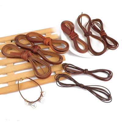 Dây Da Bò Chính Hãng 1.5-10mm, Phù Hợp Làm Vòng Cổ và Vòng Tay
