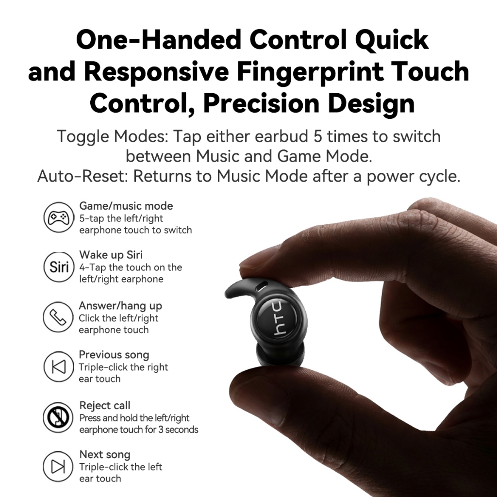 HTC NE76 Vi mô Tai nghe ngủ Người ngủ nghiêng ANC Khử tiếng ồn Tai nghe Bluetooth 360° ACS Âm thanh Dolby Tai nghe không dây AI dịch thuật | BigBuy360 - bigbuy360.vn