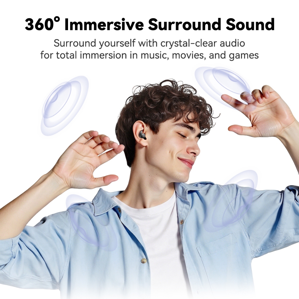 HTC NE76 Vi mô Tai nghe ngủ Người ngủ nghiêng ANC Khử tiếng ồn Tai nghe Bluetooth 360° ACS Âm thanh Dolby Tai nghe không dây AI dịch thuật | BigBuy360 - bigbuy360.vn