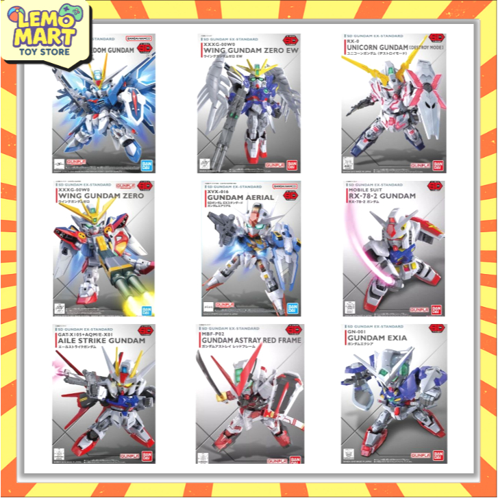 Bandai Q-version SDEX SD Gundam Model: Khung Đỏ Destiny Wing Unicorn Strike Freedom Gundam