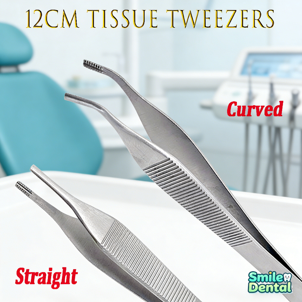 Nhíp mắt thẳng / cong 12cm Nhíp sụn có răng và khe cắm Nhíp mô mỡ Nhíp nhựa mắt Nhíp phẫu thuật