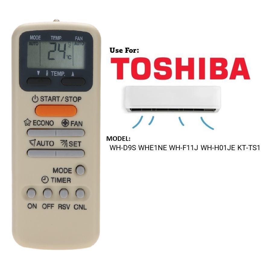 Dành cho điều khiển từ xa TOSHIBA WH-E1NE WH-D9S KT-TS1 WC-E1NE WH-E1BE MỚI AC A / C Fernbedienung A