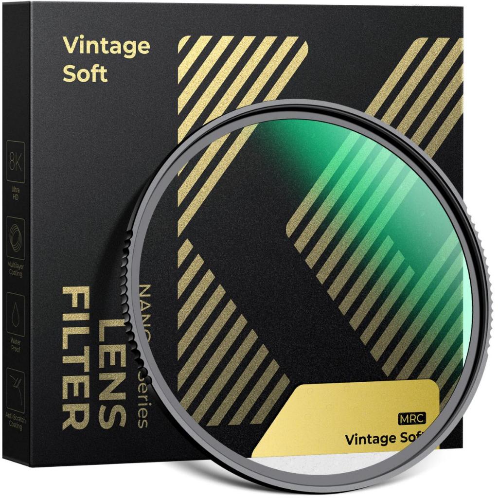 K & F Concept Vintage Soft 82mm 1 / 4 Filter, Tạo hiệu ứng da mịn màng giống như phim mơ màng.