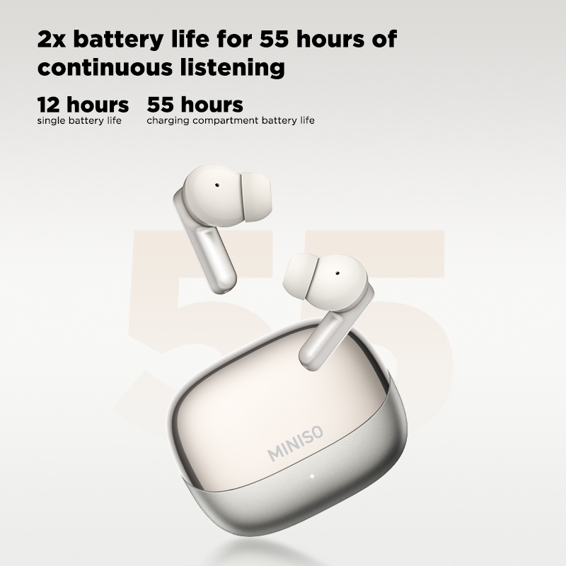 MINISO MS106 AI Translator Tai nghe không dây Bluetooth 6.0TWS In-ear ANC Giảm tiếng ồn Điều khiển cảm ứng thông minh Âm thanh HiFi với MIC | BigBuy360 - bigbuy360.vn
