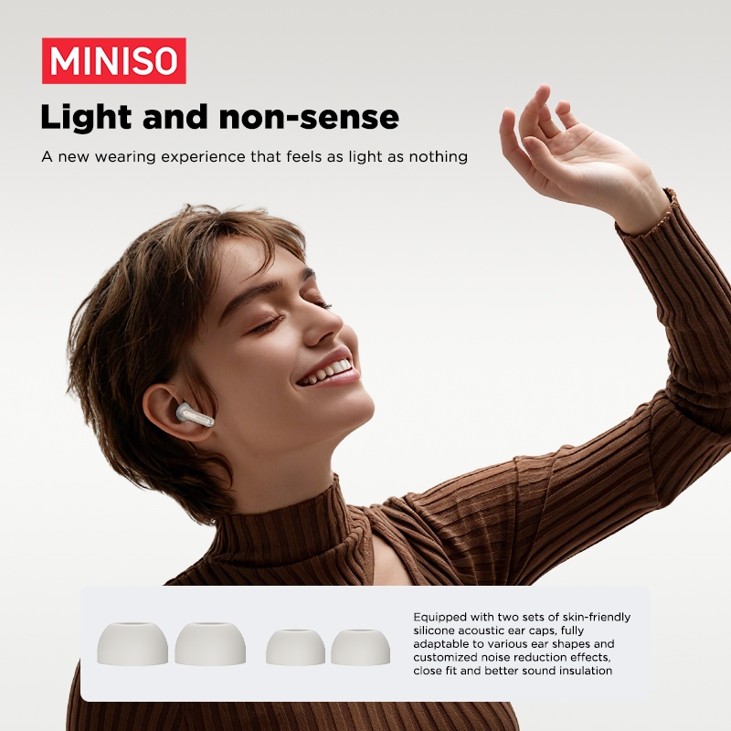 MINISO MS106 AI Translator Tai nghe không dây Bluetooth 6.0TWS In-ear ANC Giảm tiếng ồn Điều khiển cảm ứng thông minh Âm thanh HiFi với MIC | BigBuy360 - bigbuy360.vn