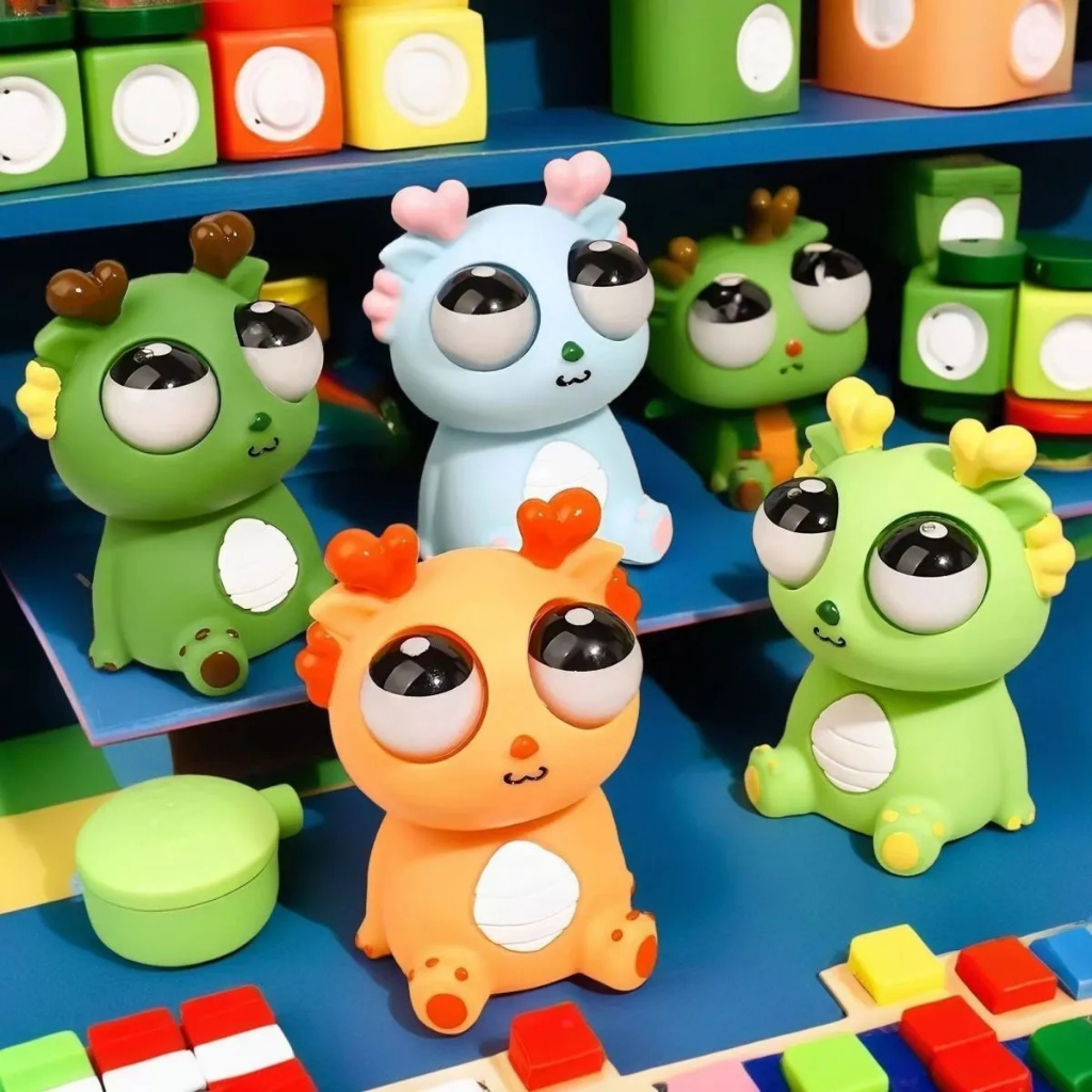 Pop-Eye Dragon Viral Big-Eyed Giảm Căng Thẳng Đồ Chơi Squishy Búp Bê Prank