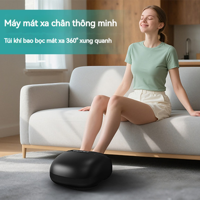 Máy mát xa chân, có chức năng sưởi ấm, rung và nhào-Giảm đau gót chân và bàn chân-Đầm quà tặng