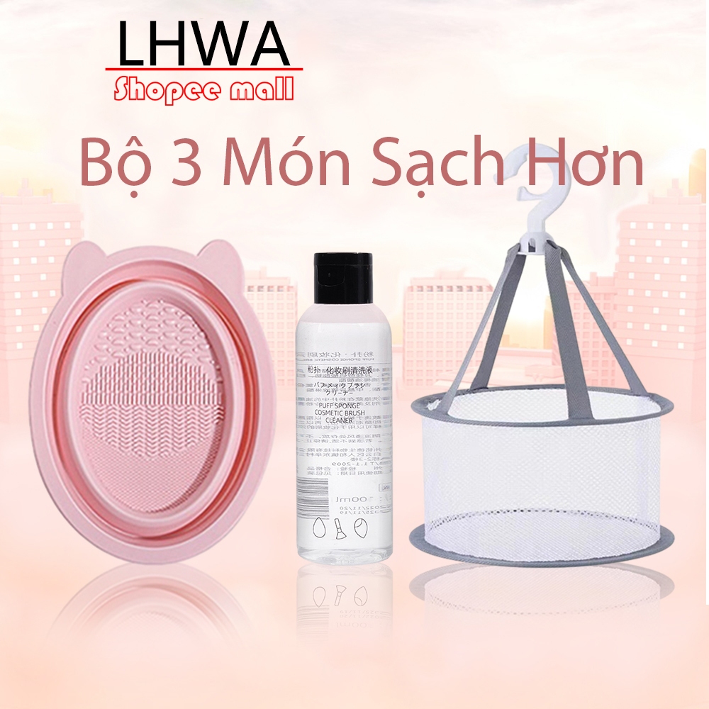 Giặt Cọ Khô Nước Giặt Cọ Makeup LHWA Nước Rửa Cọ Makeup Set Dụng Cụ Làm Sạch Cọ Trang Điểm