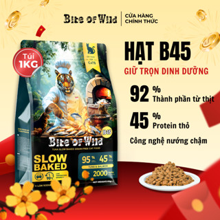 Thức ăn cho mèo Bite Of Wild B45 gói 1kg, 95% thịt tươi, không độn ngũ cốc, cho mèo mọi lứa tuổi