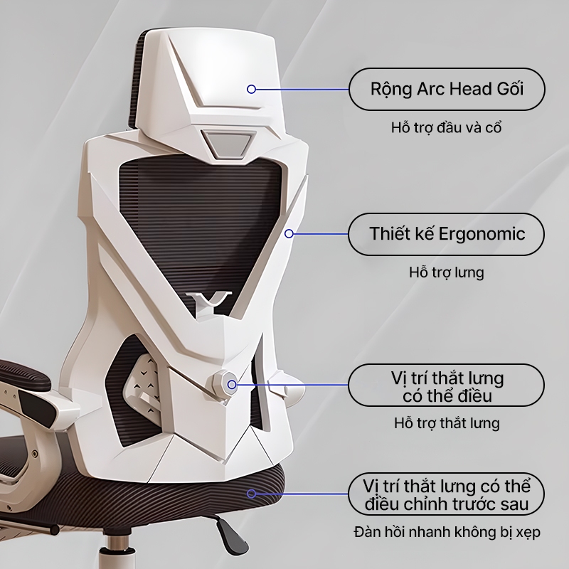 Ghế văn phòng Ghế máy tính Ghế chơi game có tựa đầu tựa lưng cao tựa lưng có tựa chân | BigBuy360 - bigbuy360.vn