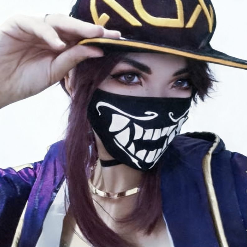 🍀Kda Akali Mask Liên minh huyền thoại Hàng hóa S8 Finals Mask ig Team of Legends rng uzi Team #YZ011