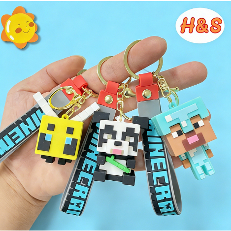 Minecraft Minecraft 3D Sandbox Game Móc khóa cặp đôi Móc khóa