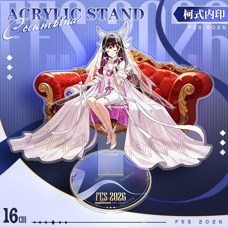 Genshin impact figure Columbina Skirk Flins Acrylic stand Furina standee
