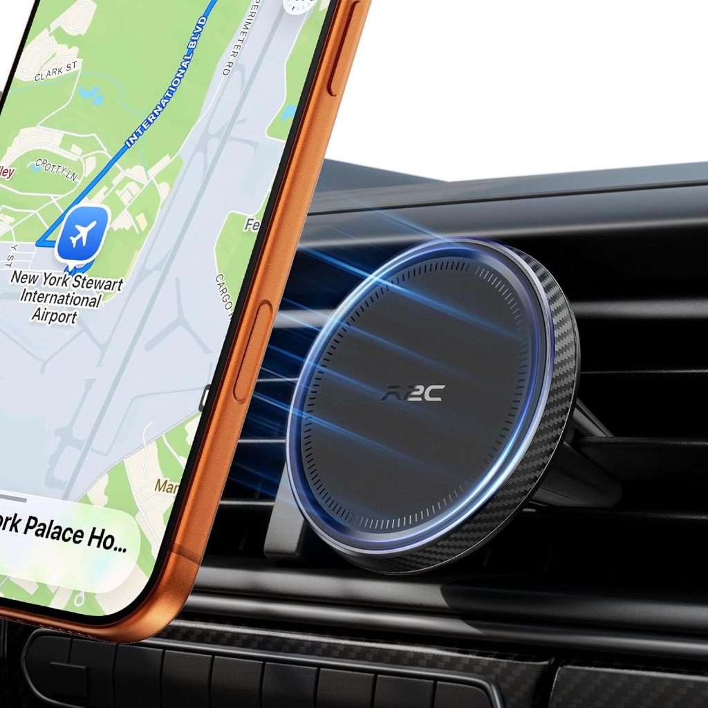 APPS2Car Giá đỡ điện thoại từ tính dành cho xe hơi Đồ dùng cho thuê, Không lắp ráp, Nhỏ gọn, Hoạt độ