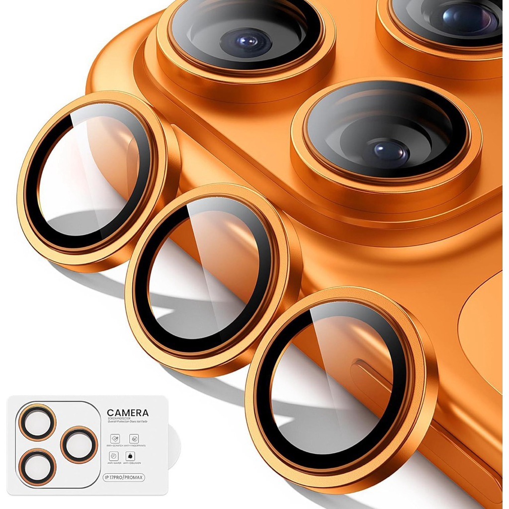 Phim Ống Kính Máy Ảnh Tương Thích Cho IPhone 17 16 15 14 12 11 13 Pro MAX Plus mini HD Kính Chống Rơi + Khung Ảnh Kim Loại Bảo Vệ Camera
