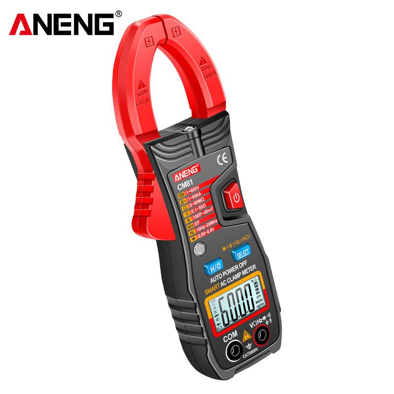 Máy đo kẹp kỹ thuật số ANENG CM81 Máy kiểm tra chuyên nghiệp với Ampe kế Điện áp ô tô Amp Hz Điện du