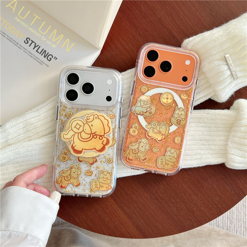 IPhone 17 Pro Max 16 pro max Tạo ra mô hình ngựa may mắn Chất liệu TPU Vỏ điện thoại xử lý IMD