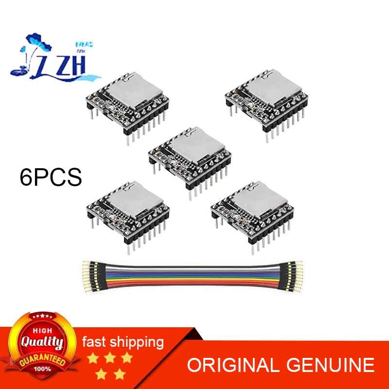 5 Mô-đun MP3 Mini Tương thích với Mã DFPlayer cho Arduino Raspberry Pi ESP32 STM