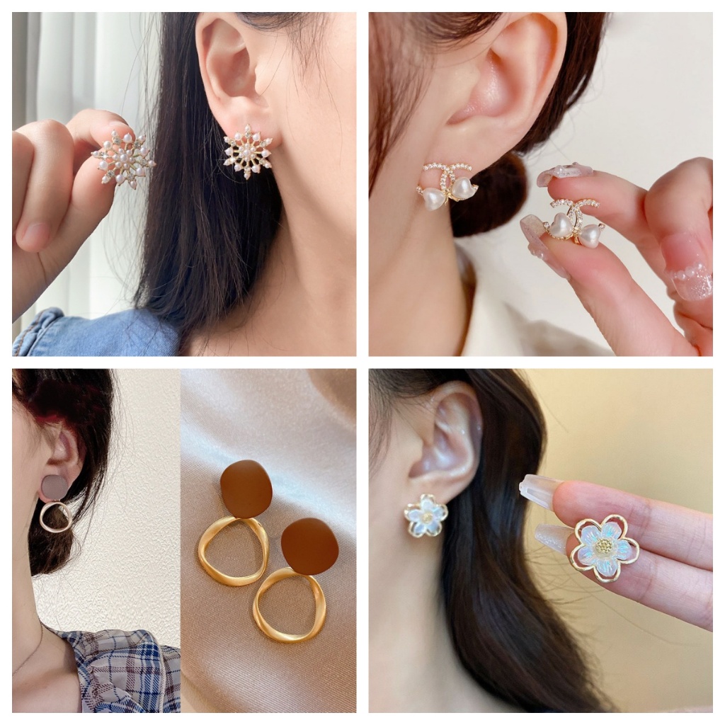 Hoops nữ vintage inspired by Korea, modern style earrings