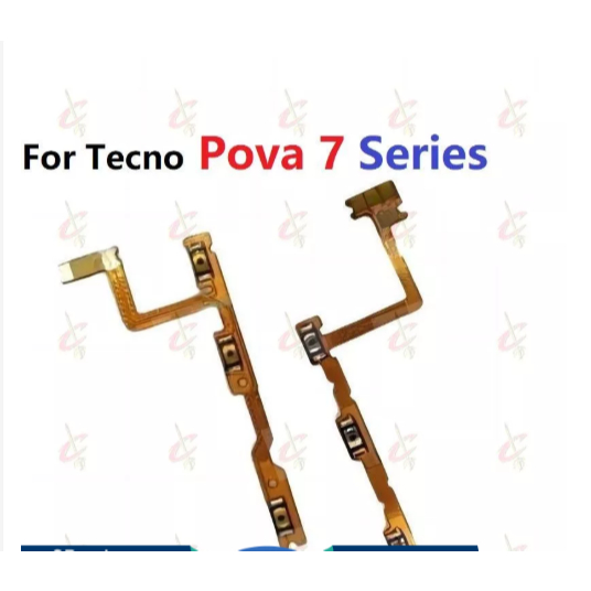 Nút âm lượng công tắc nguồn bật tắt flex cho Tecno Pova 7 4G 5G Pro Ultra LJ6 LJ7 LJ8 LJ9