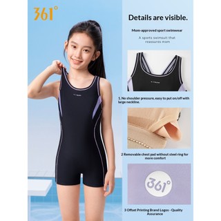 Đồ bơi tập luyện chuyên nghiệp cho bé gái 361 độ - Đồ bơi đua một mảnh dành cho đội bơi trẻ trung & luyện tập