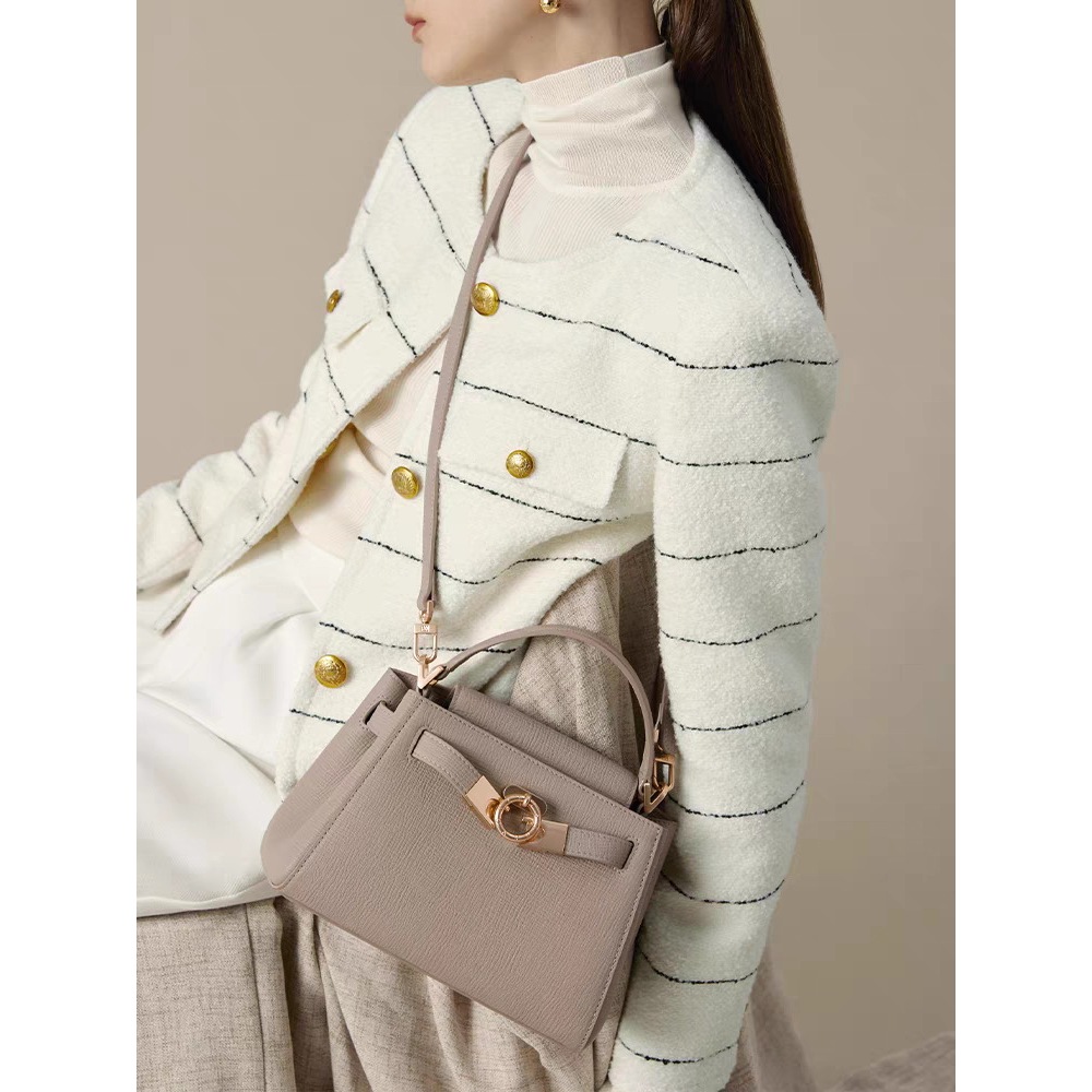 2025 Phong Cách Mới Parisa Wang Túi Da Thật Chính Hãng Nữ Madison Madison Túi Xách Messenger Túi Đi 