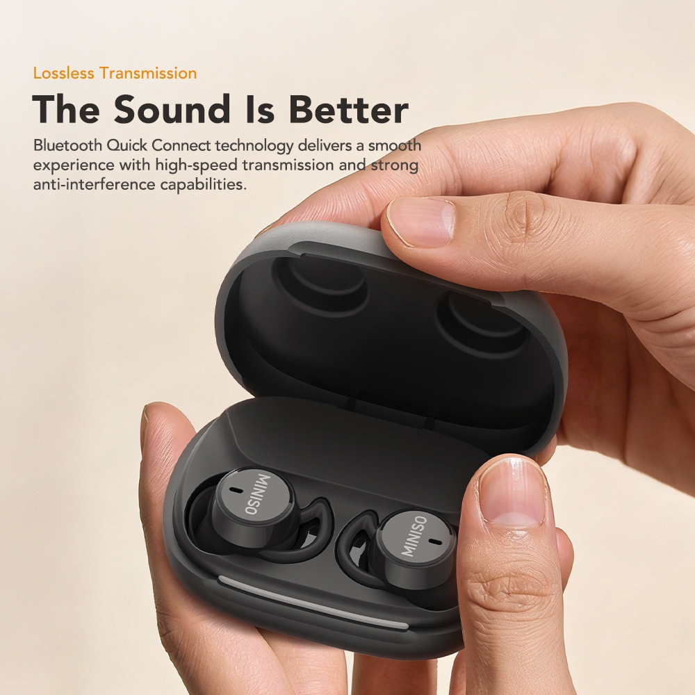 Bảo hành 1 năm MINISO MS217 Tai nghe dịch ngôn ngữ thời gian thực AI Tai nghe Bluetooth không dây OWS Tiếng ồn trắng Hỗ trợ giấc ngủ Tai nghe ngủ IPX5 Khử tiếng ồn chống nước | BigBuy360 - bigbuy360.vn