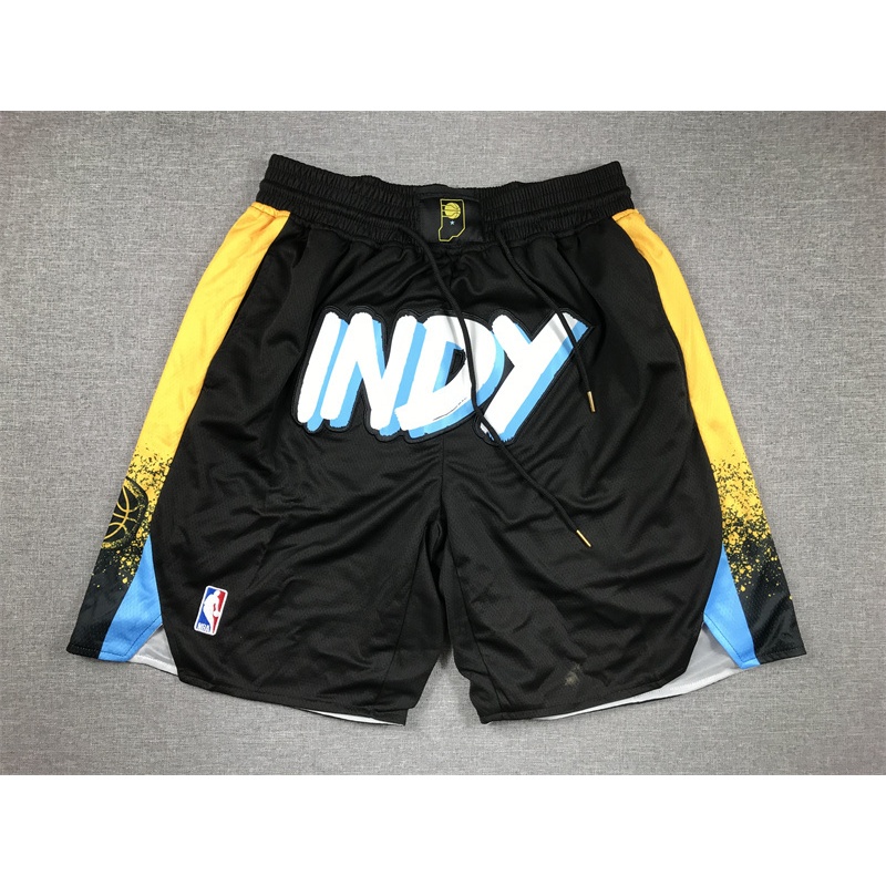 Áo jersey đội Indiana Pacers Just Don cùng quầnshort thể thao bóng rổ đen dành cho nam