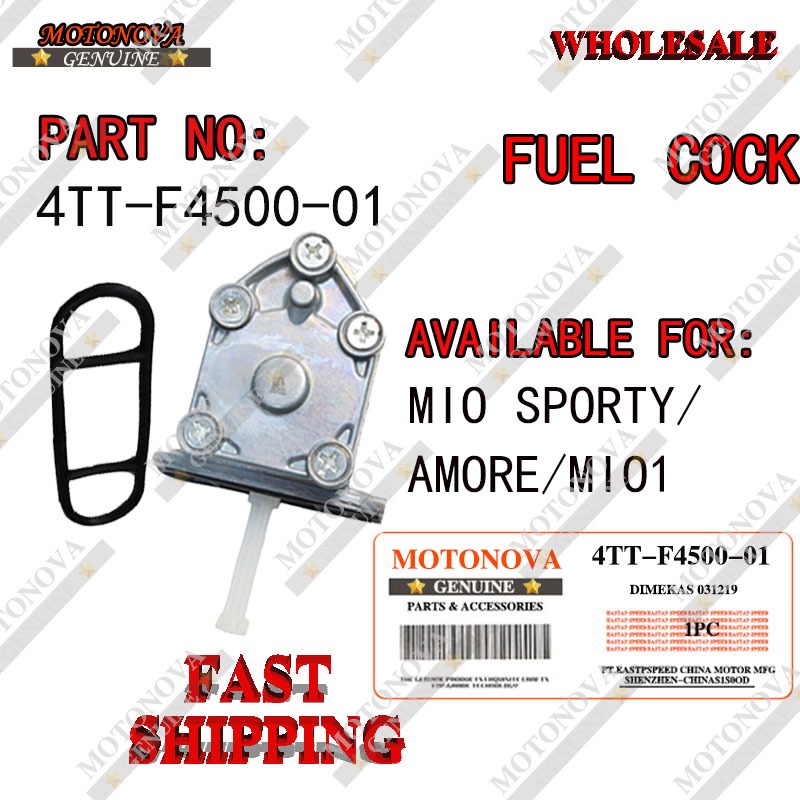 khóa nhiên liệu, khóa xăng exciter 135, nouvo 2,3,4 zin-4tt-f4500-01 mới-MotoNova