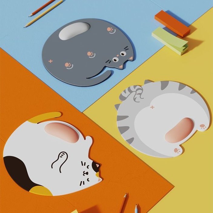 DIGIBLUSKY Miếng lót chuột hoạt hình truyện tranh đơn giản 260 * 210 Mm