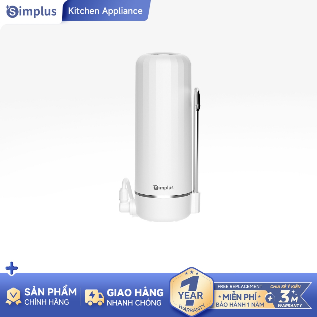 Simplus Máy lọc nước  Lọc siêu vi uống trực tiếp  Lắp vòi tại bếp  2 chế độ nước, diệt khuẩn khử clo