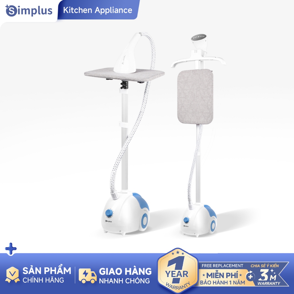 Simplus Bàn là hơi nước Công suất lớn 2000w GTJH014 - Là đứng là nằm 2 trong 1 - Bảo hành 1 năm 1 đổ
