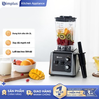 Máy ép trái cây Simplus  Dung tích lớn 2000mL  Xay đá mạnh mẽ  Sinh tố  Đa chức năng  Lưỡi dao inox 304 kéo dài  Nước ép trái cây và rau củ  LLJH012