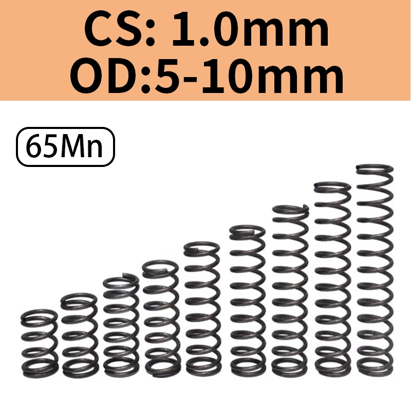 Lò xo nhỏ nén lò xo nén lò xo lò xo nén lò xo Đường kính dây 1.0mm Đường kính ngoài 5 / 6 / 7 / 8 / 