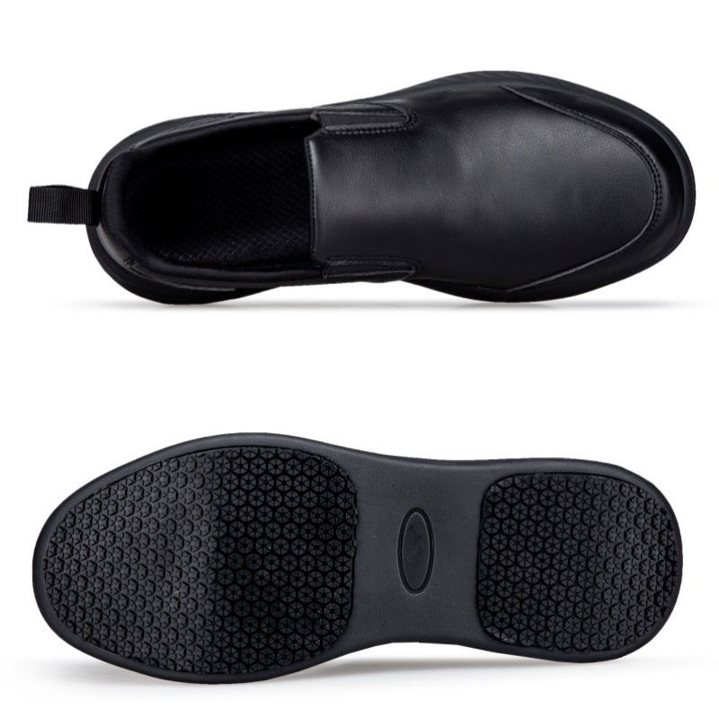 Giày Đầu Bếp Cho Nam Nhà Bếp Làm Vườn Giày Chống Trơn Trượt Chống Thấm Nước Mềm Da Pu Nhẹ Ngón Chân 