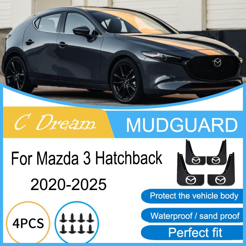 FENDER Chắn Bùn Cho Xe Mazda 3 Hatchback 2020-2025 Bánh Xe Chắn Bùn Phía Trước Phía Sau Bắn Vệ Binh 