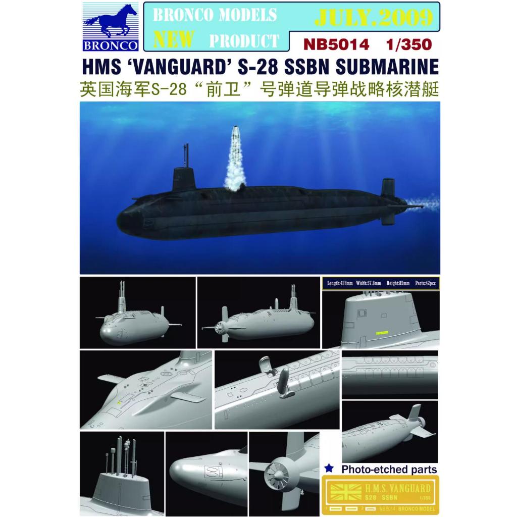 Bronco Nb5014 - Tàu ngầm 1 / 350 Hms S-28 Vanguard Ssbn