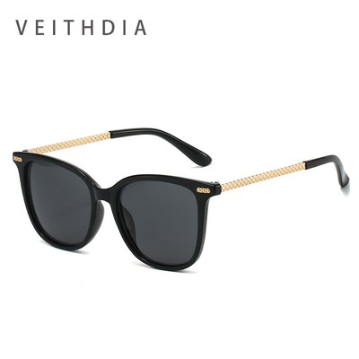 Kính mát mắt mèo nữ thời trang VEITHDIA, phù hợp mặt nhỏ, bảo vệ UV400 - BY18041