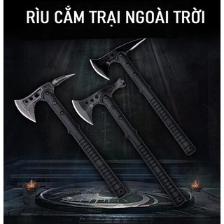 Heavy-Duty Outdoor Axe, Forged Steel Blade with Non-Slip Handle for Camping & Hiking