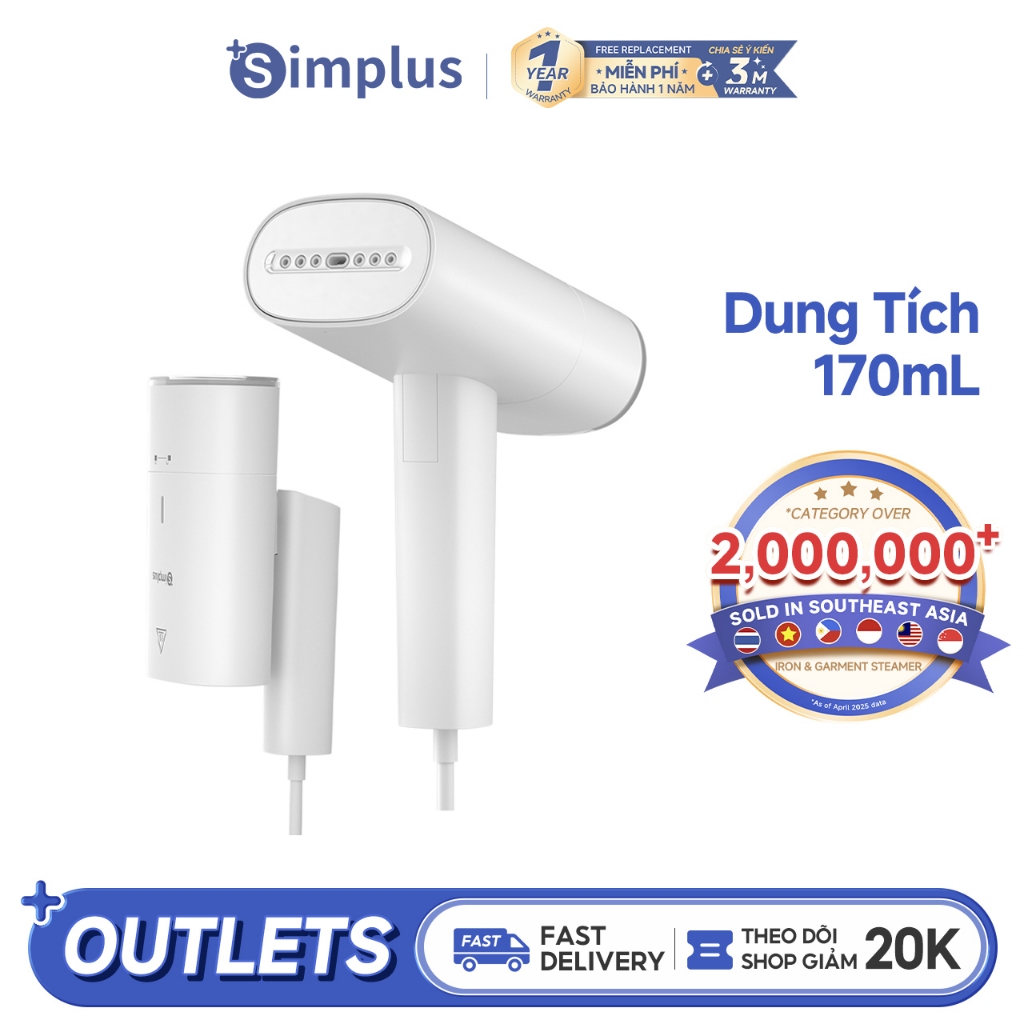 Simplus Bàn Ủi Hơi Nước Cầm Tay Công Suất 1200W (GTJH017) – Bảo Hành 12 Tháng