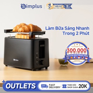 Simplus Máy Nướng Bánh Mì 7 Mức Nhiệt 3 Chức Năng Rã Đông Công Suất 700W Khay Nướng Đa Năng Tự Động Bật Lên  DSLU007