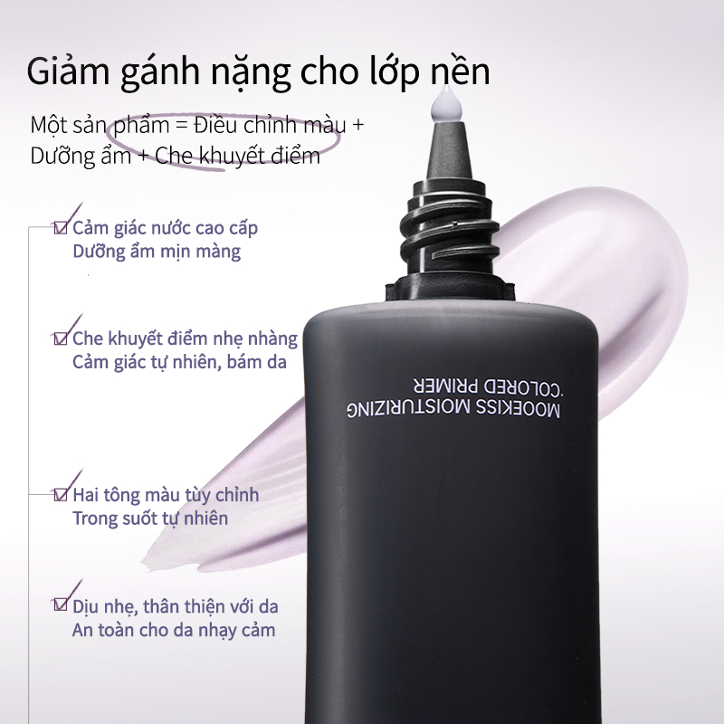 Kem lót và che khuyết điểm đa năng Mooekiss giúp làm sáng da, giảm thiểu lỗ chân lông và che khuyết điểm | BigBuy360 - bigbuy360.vn