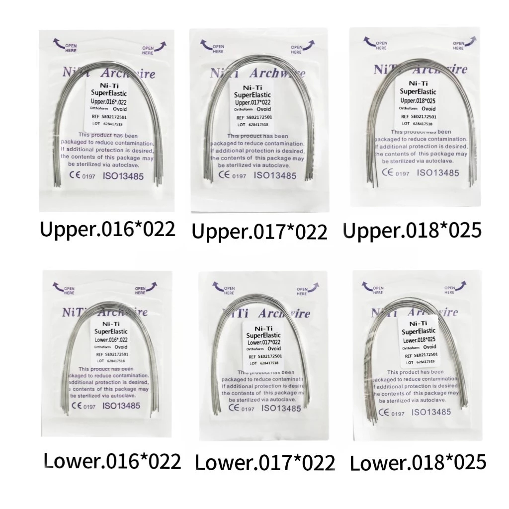 10 Cái / gói Nha Khoa Chỉnh Nha Siêu Co Giãn Niti Ovoid Vòm Dây Hình Chữ Nhật Ovoid Dạng