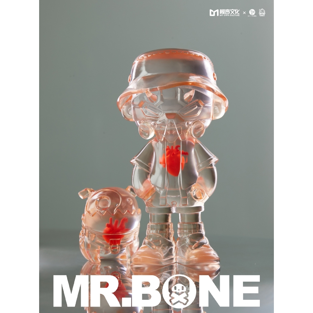 Mr. bone Beel Hộp quà giới hạn màu hồng trong suốt