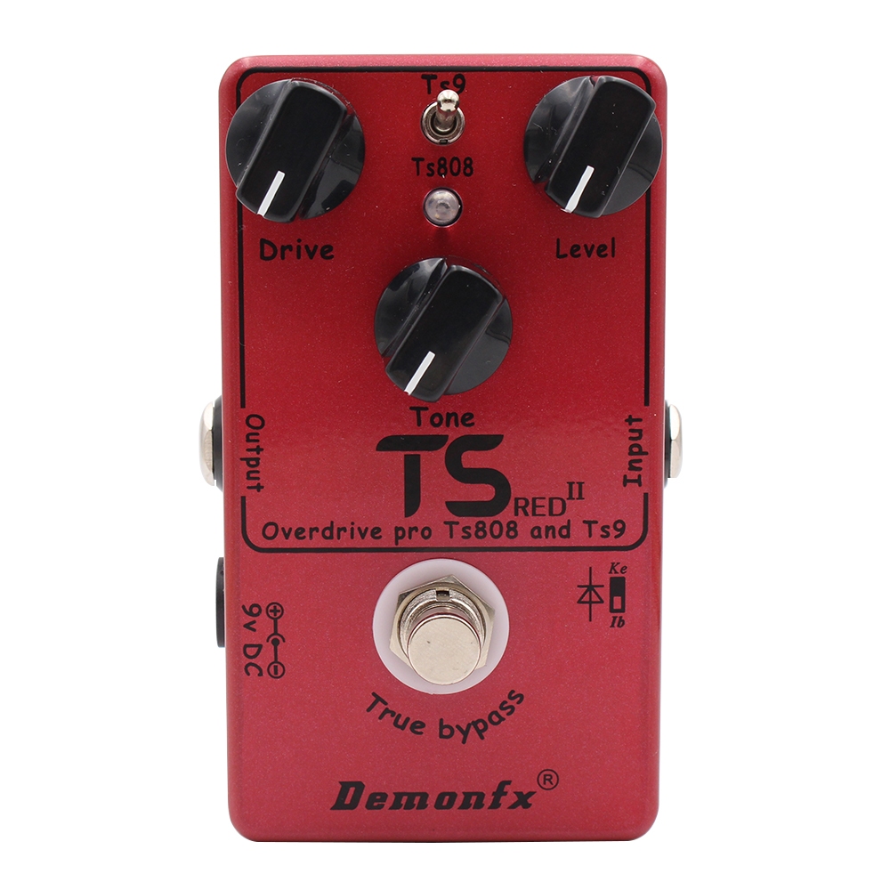 Demonfx TS RED II Chất Lượng Cao V2.0 Overdrive Pro Vintage Guitar Effect Pedal Phiên Bản Nâng Cấp T