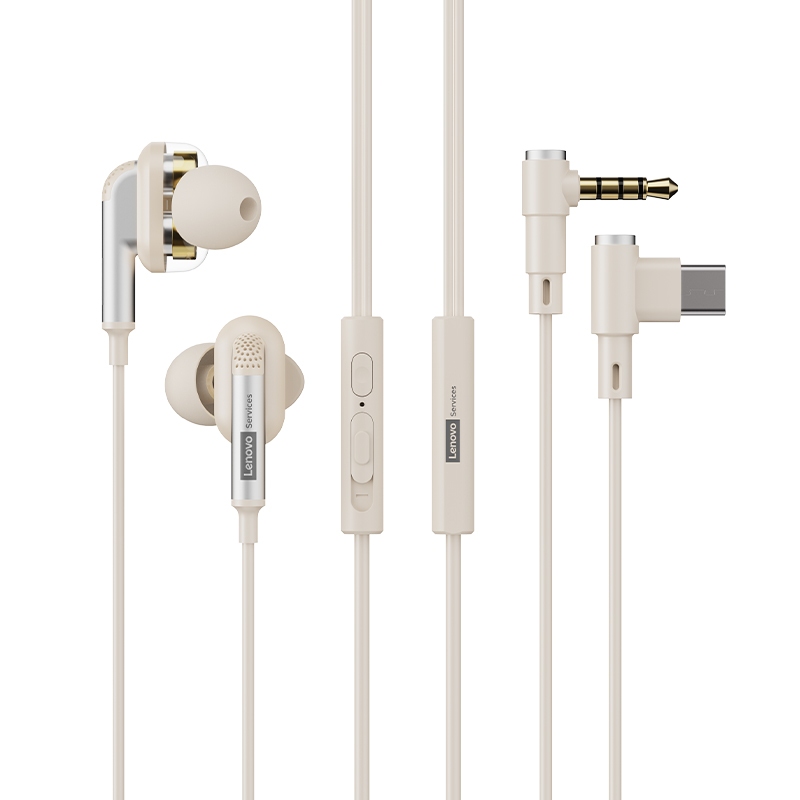 Tai nghe có dây Lenovo YF45 và tai nghe chơi game trong tai có phích cắm 90 độ và âm thanh âm trầm HiFi cộng với micrô HD | BigBuy360 - bigbuy360.vn