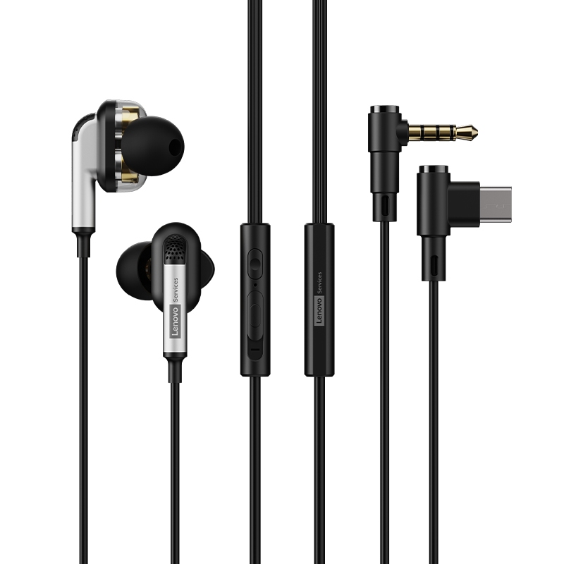 Tai nghe có dây Lenovo YF45 và tai nghe chơi game trong tai có phích cắm 90 độ và âm thanh âm trầm HiFi cộng với micrô HD | BigBuy360 - bigbuy360.vn