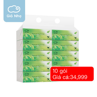 [Gió Nhẹ]10 Gói Khăn Ăn Giấy Mềm Và Mịn Cao Cấp Gumi 4 Lớp, Khăn Trải Phòng Khách Tiện Lợi