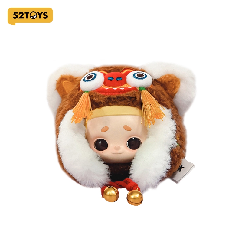 52TOYS NOOK Tiger-head Hat Plush Charm Figure Toy