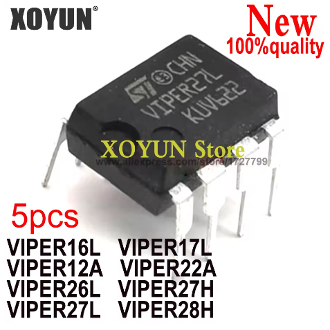 (5 chiếc) 100% VIPER12A VIPER27H VIPER22A VIPER28H VIPER16L VIPER17L VIPER26L VIPER27L DIP-7 DIP-8